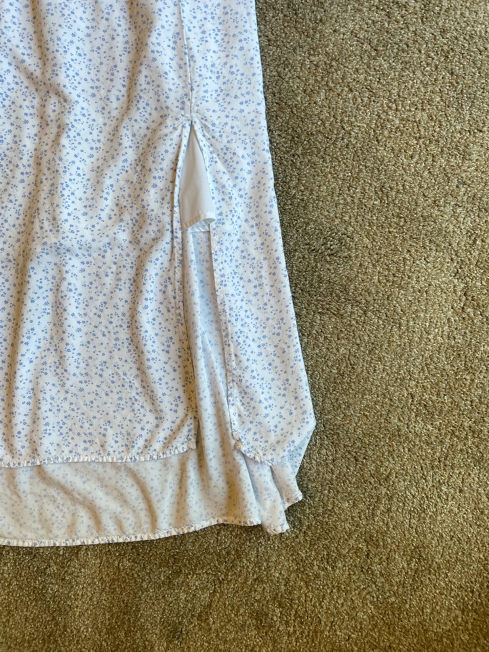 Hollister Pale Blue Floral Milkmaid Coquette Girl Dress Size M - Picture 14 of 14